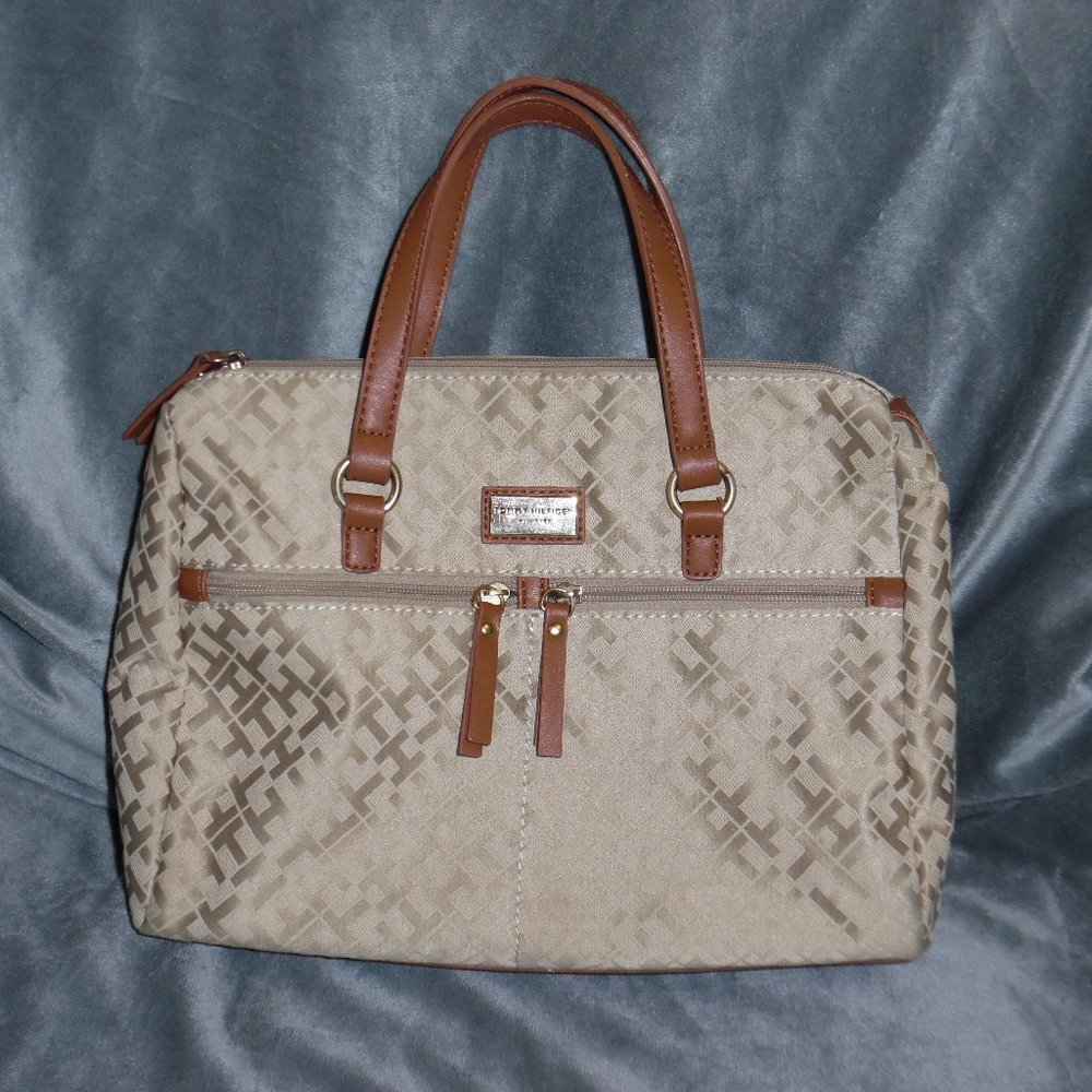 Tommy Hilfiger Tan Fabric Purse with Logo